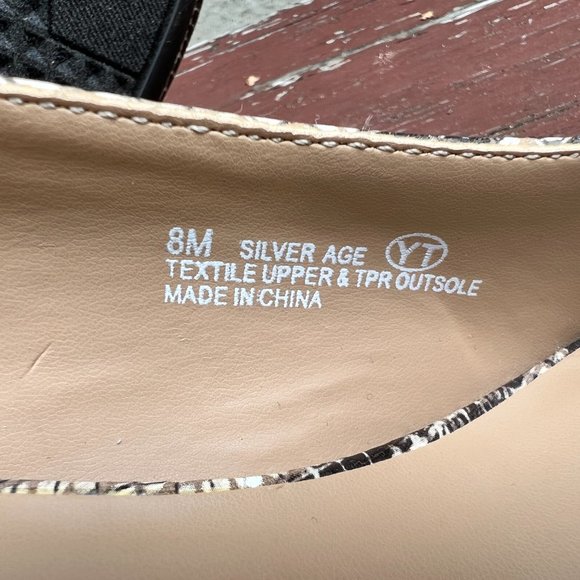 Aerosoles Slingbacks Snakeskin, Size 8M, NEW - Picture 10 of 12